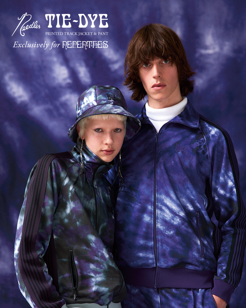 〈NEEDLES〉TRACK JACKET & PANT PRINTED TIE-DYE for NEPENTHES