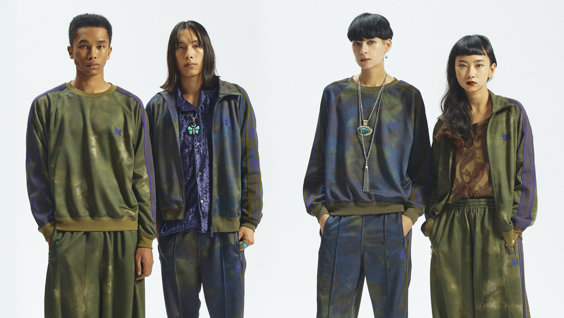 〈NEEDLES〉TRACK SUITS
PIRNTED UNEVEN DYE for NEPENTHES