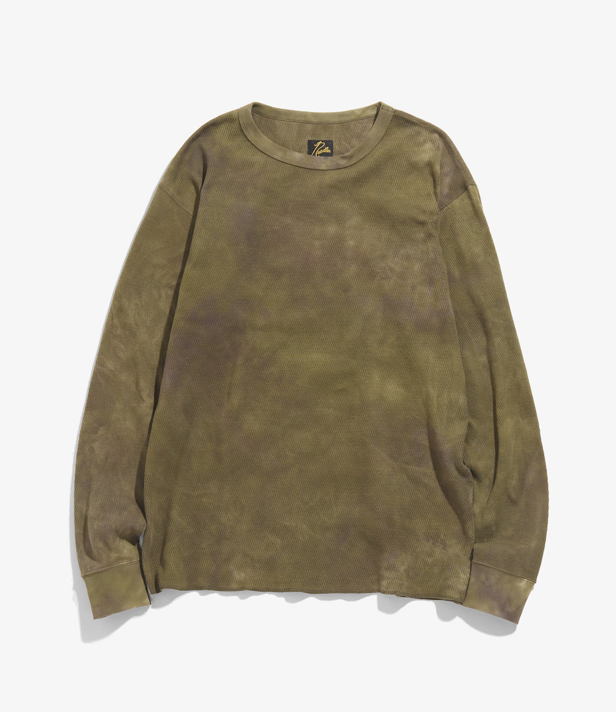 L/S CREW NECK TEE - COTTON THERMAL / UNEVEN DYE ¥16,500