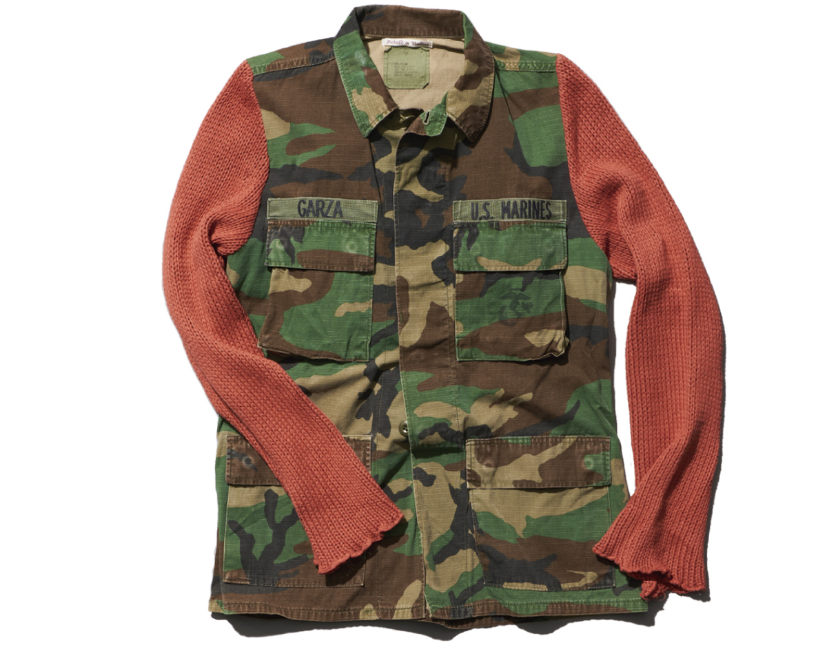Military Shirt + Sweater - Knit Sleeve
