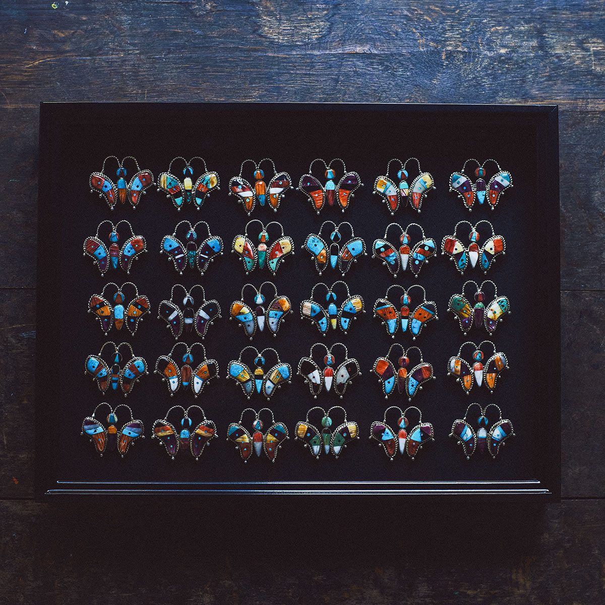 〈NEEDLES〉x〈RAY ADAKAI〉PAPILLON BROACH - MOSAIC INLAY