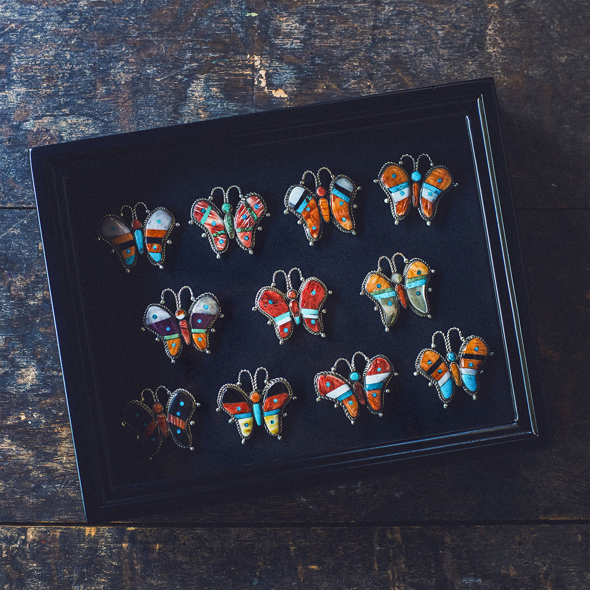 〈NEEDLES〉x〈RAY ADAKAI〉PAPILLON BROACH - MOSAIC INLAY