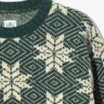 CREW NECK SWEATER – SNOW FLAKES ¥35,200