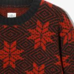 CREW NECK SWEATER – SNOW FLAKES ¥35,200