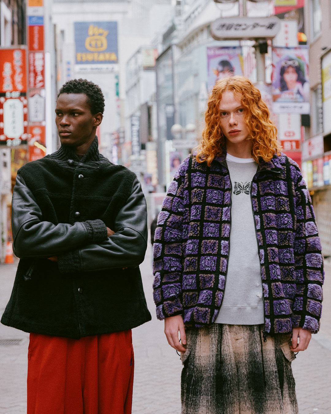 〈NEEDLES〉 FALL WINTER 2025 「FUR JACKET – PAPILLON PLAID PILE」