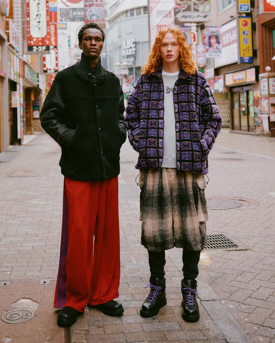 〈NEEDLES〉 FALL WINTER 2025 「FUR JACKET – PAPILLON PLAID PILE」