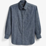 OVERSIZED ROUNDED COLLAR PINHOLE SHIRT ¥61,600