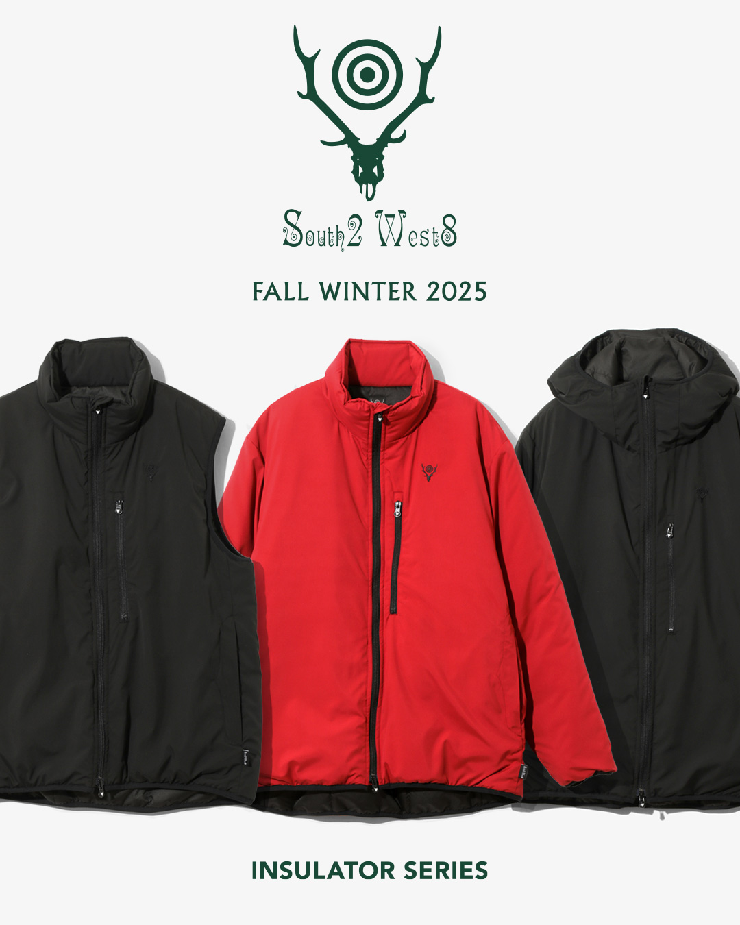 〈SOUTH2 WEST8〉撥水ピーチスキン素材を採用した中綿アウター