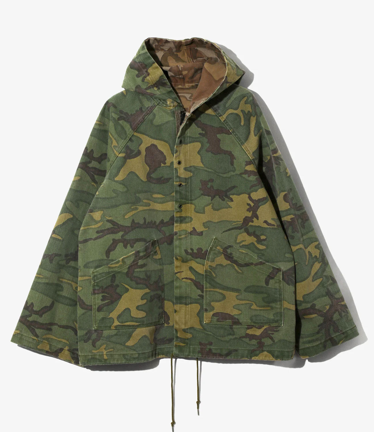NEEDLES REVERSIBLE HOODED COAT