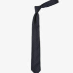 NECK TIE - CHALK STRIPE WORSTED WOOL ¥14,300