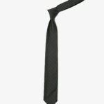 NECK TIE - CHALK STRIPE WORSTED WOOL ¥14,300