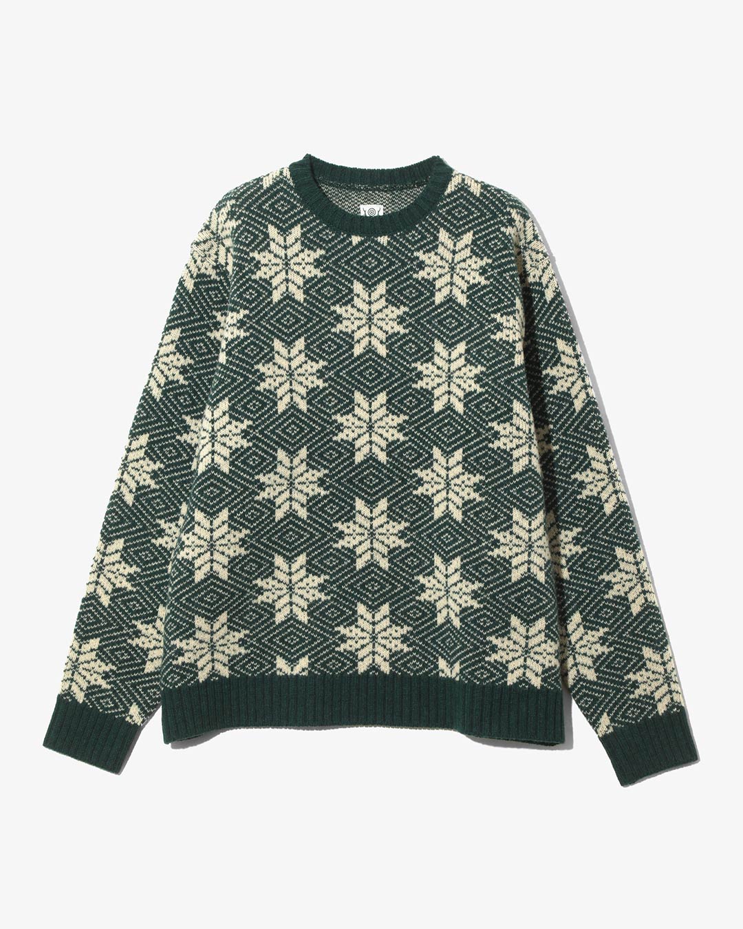CREW NECK SWEATER – SNOW FLAKES ¥35,200