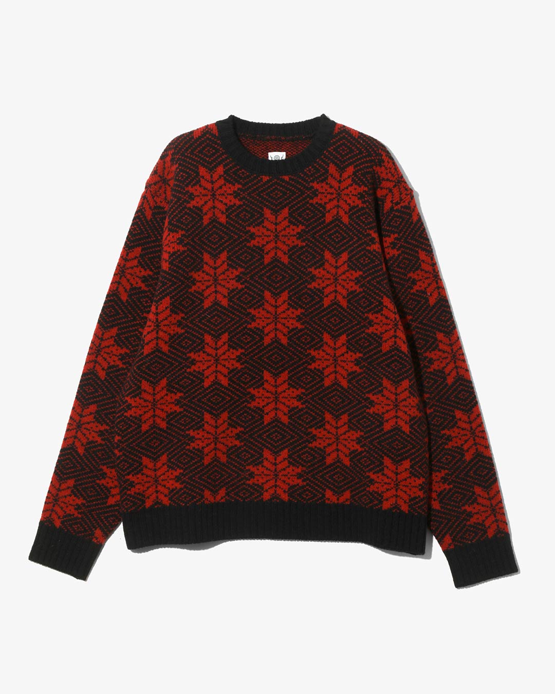 CREW NECK SWEATER – SNOW FLAKES ¥35,200