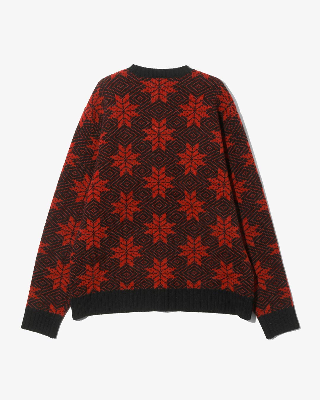 CREW NECK SWEATER – SNOW FLAKES ¥35,200
