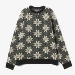 CREW NECK SWEATER – SNOW FLAKES ¥35,200