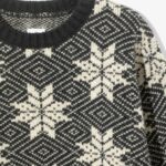 CREW NECK SWEATER – SNOW FLAKES ¥35,200