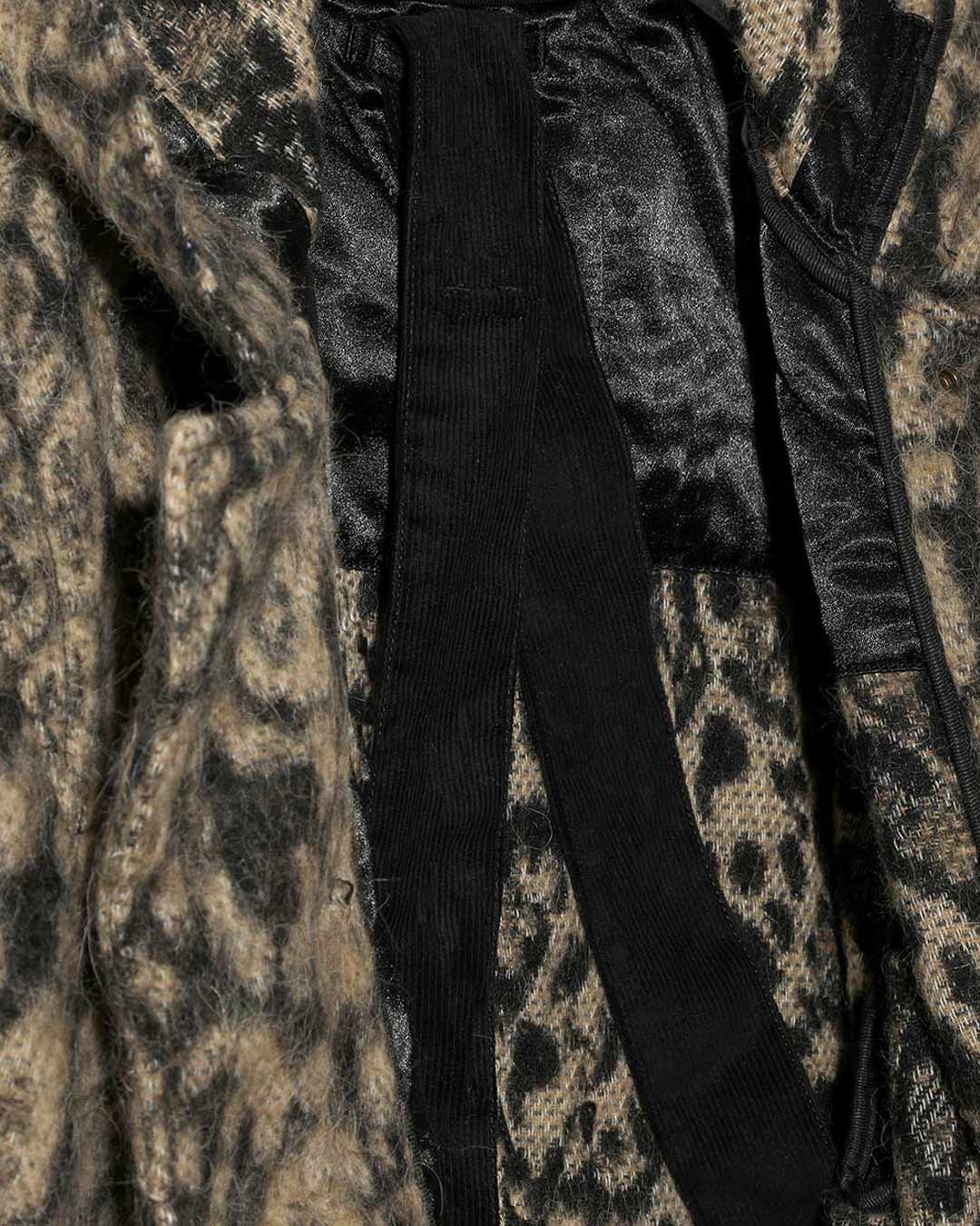 DUFFLE COAT – WOOL POLY LEOPARD JACQUARD ¥113,300