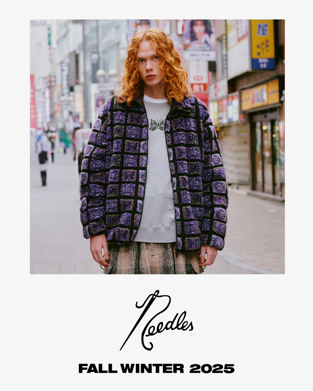 〈NEEDLES〉FALL WINTER 2025「FUR JACKET–PAPILLON PLAID PILE」