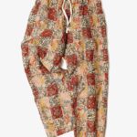 STRING SLACK PANT - BATIK PRINTED PATCHWORK ¥31,900