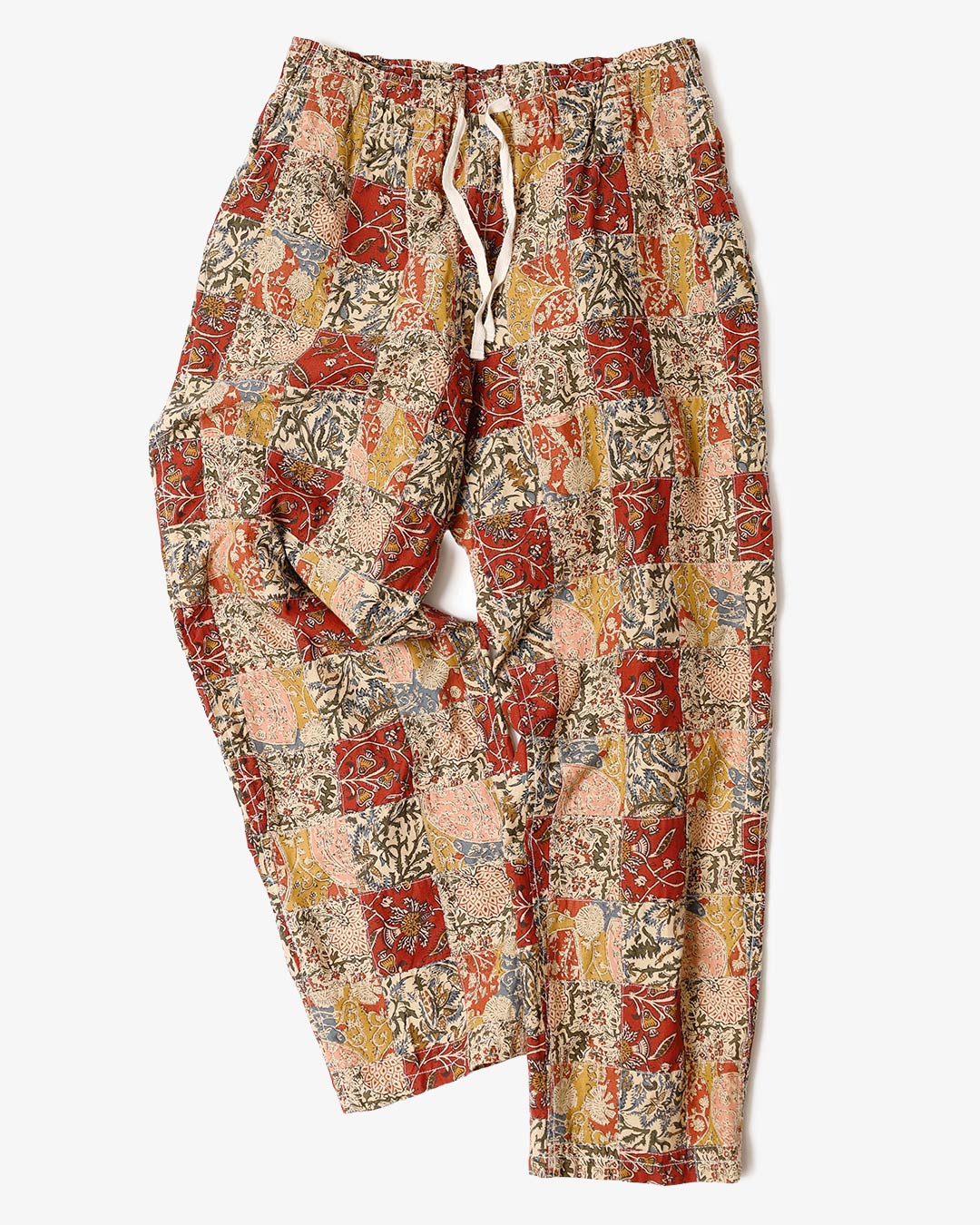 STRING SLACK PANT - BATIK PRINTED PATCHWORK ¥31,900
