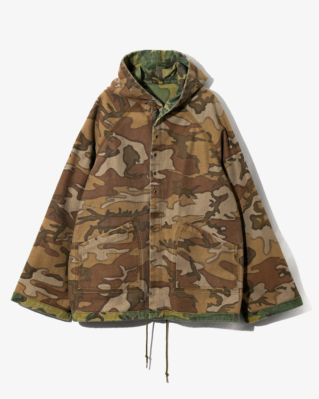 REVERSIBLE HOODED COAT - CAMO TWILL¥66,000