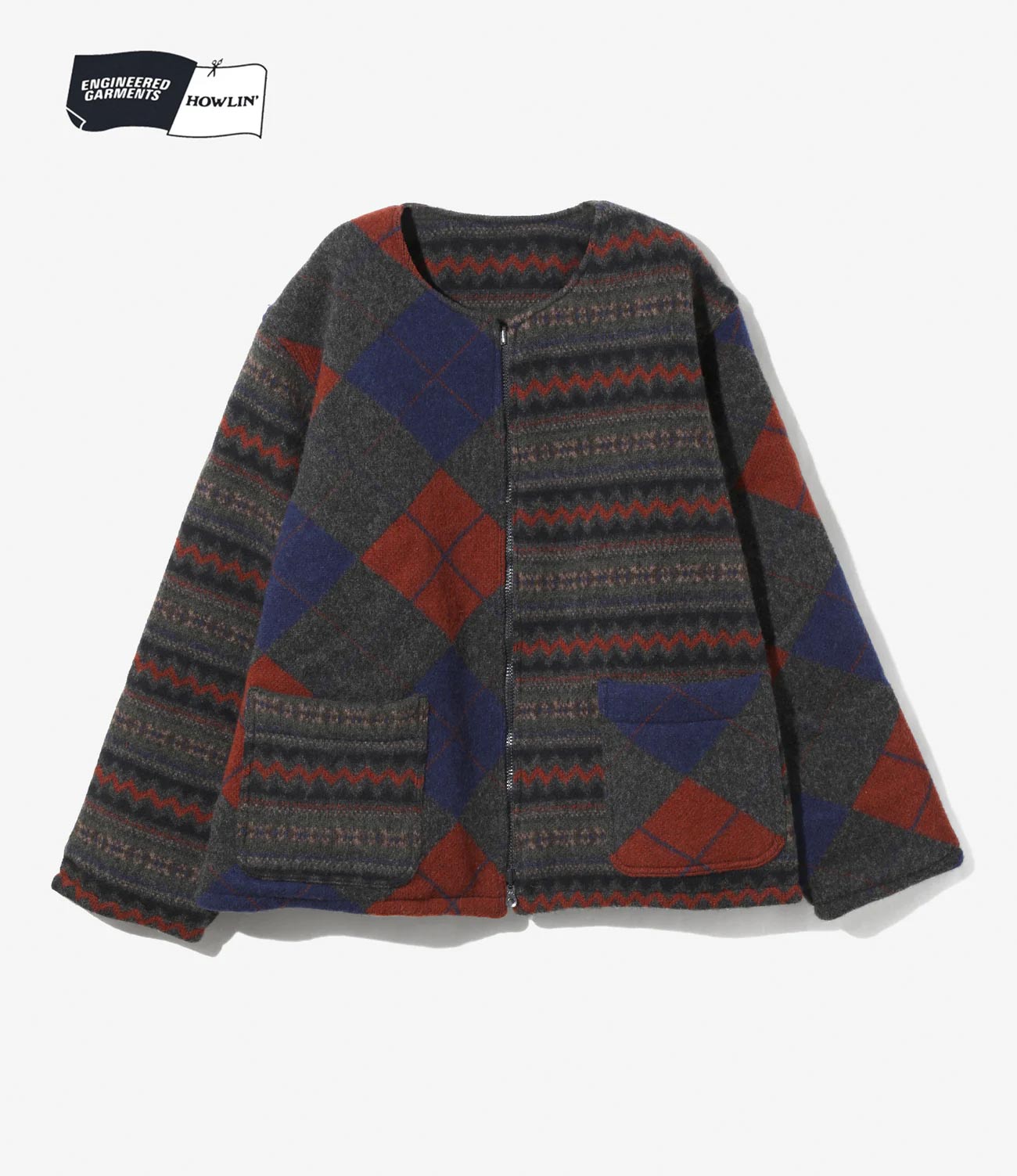 ENGINEERED GARMENTS REVERSIBLE CARDIGAN JACKET