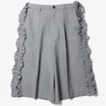 THREE QUARTERS FRILL SIDE PANT - GABARDINE ¥41,800