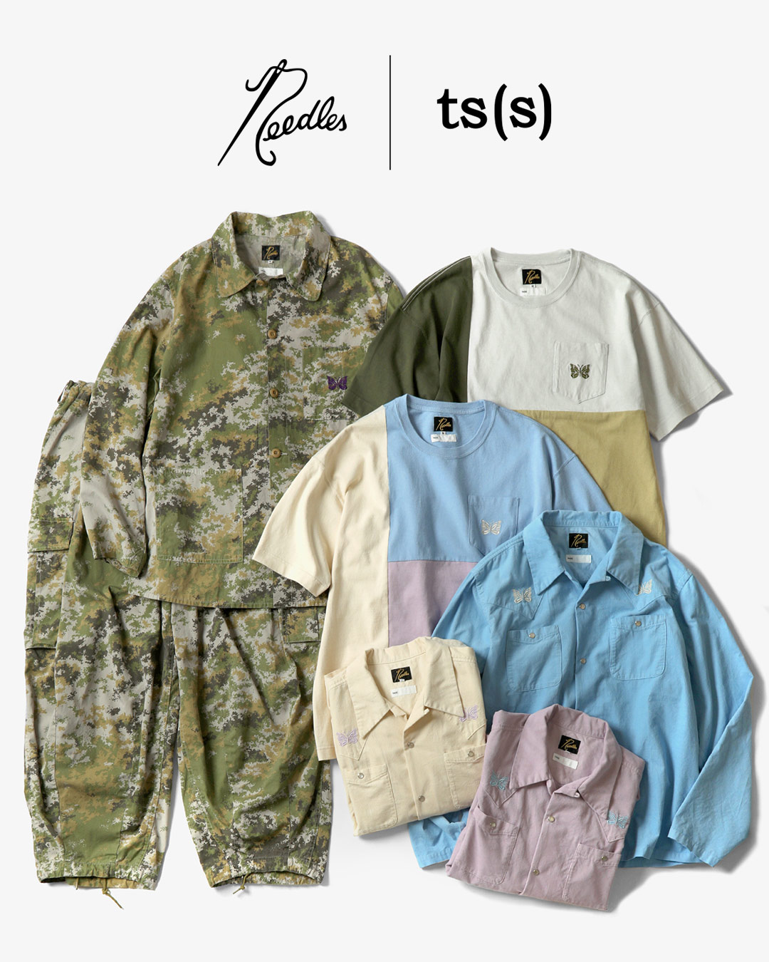 〈NEEDLES〉×〈ts(s)〉春夏コラボ・コレクション3月6日（金）発売