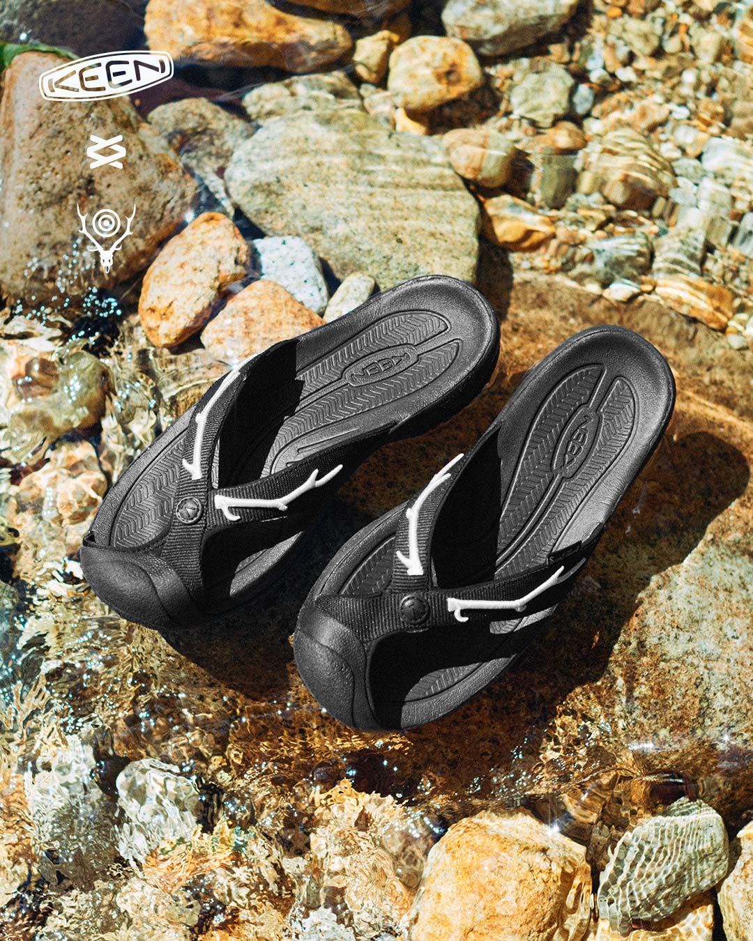 〈S2W8〉x〈KEEN〉3月21日（土）発売アイコニックなディアホーン刺繍のサンダル