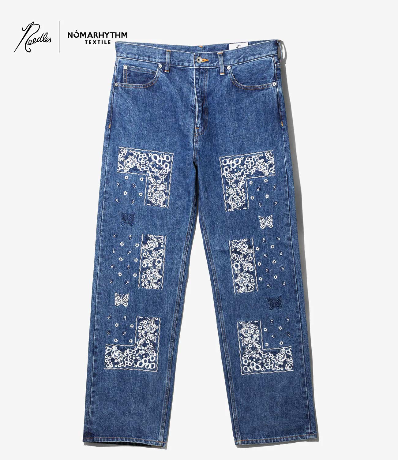 〈NEEDLES〉X〈NOMARHYTHM TEXTILE〉BANDANA EMB. DENIM PANT