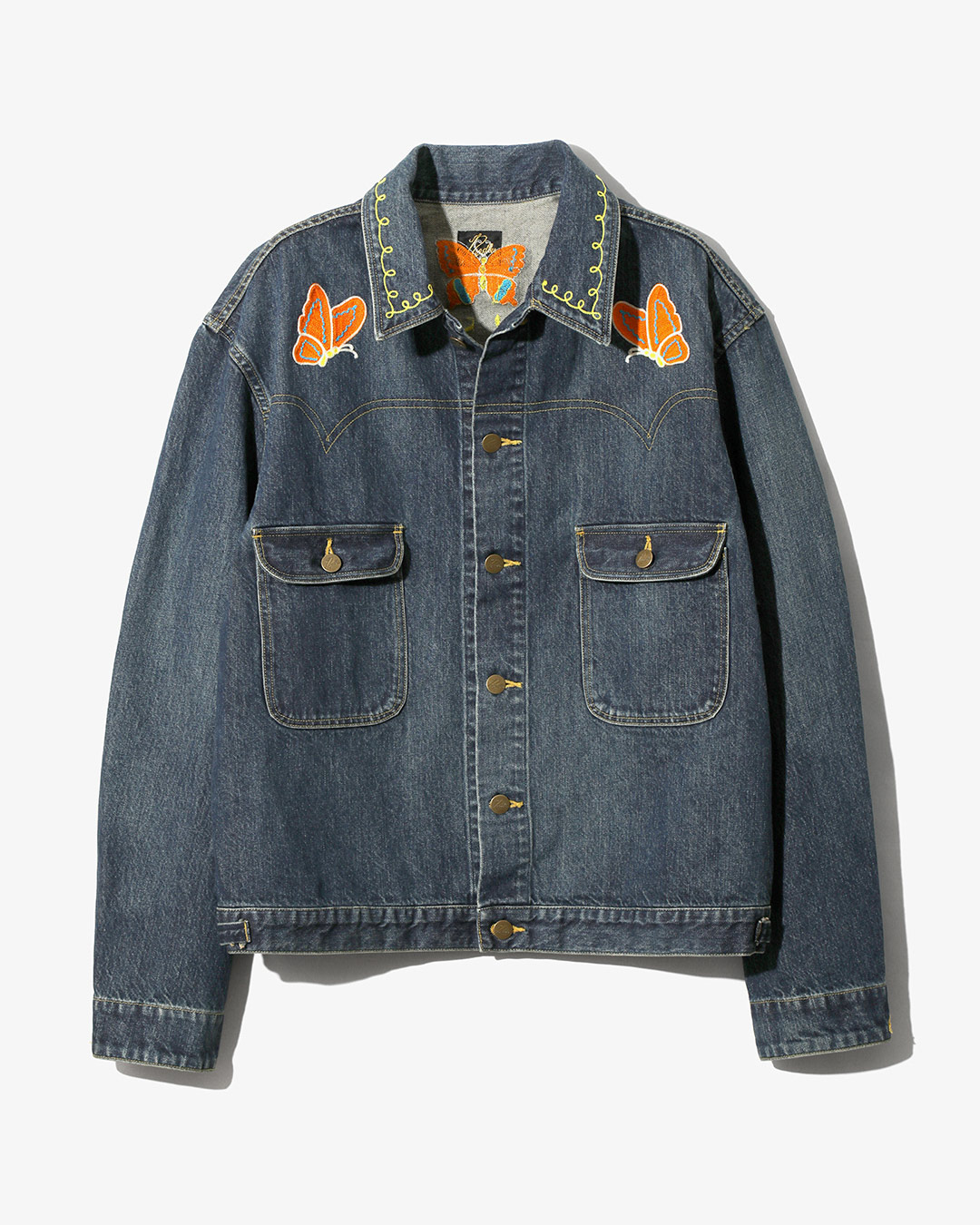 PAPILLON EMB. JEAN JACKET - 12OZ DENIM ¥52,800