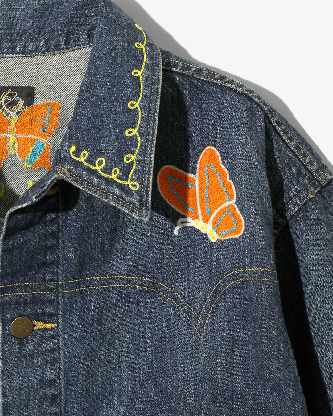 PAPILLON EMB. JEAN JACKET - 12OZ DENIM ¥52,800