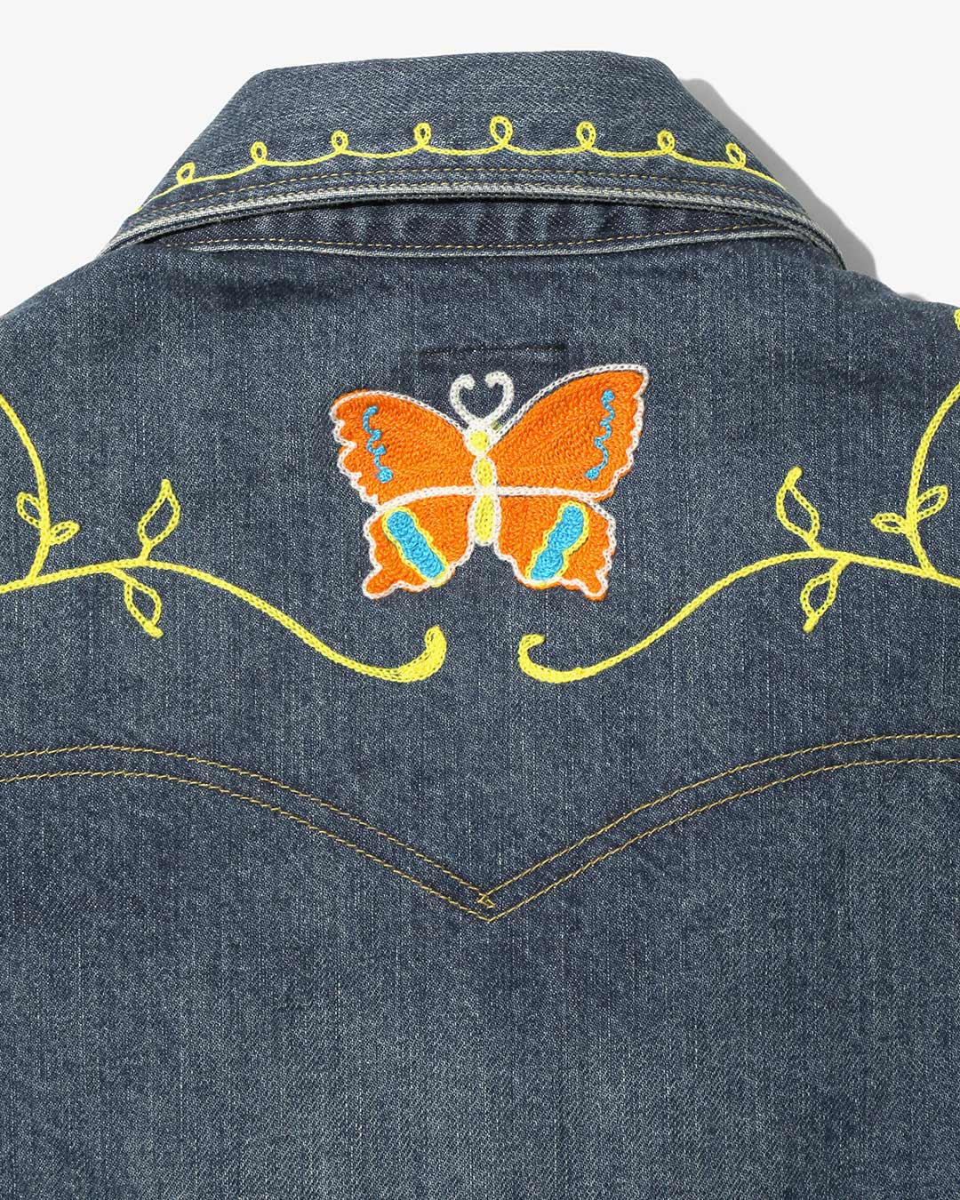 PAPILLON EMB. JEAN JACKET - 12OZ DENIM ¥52,800