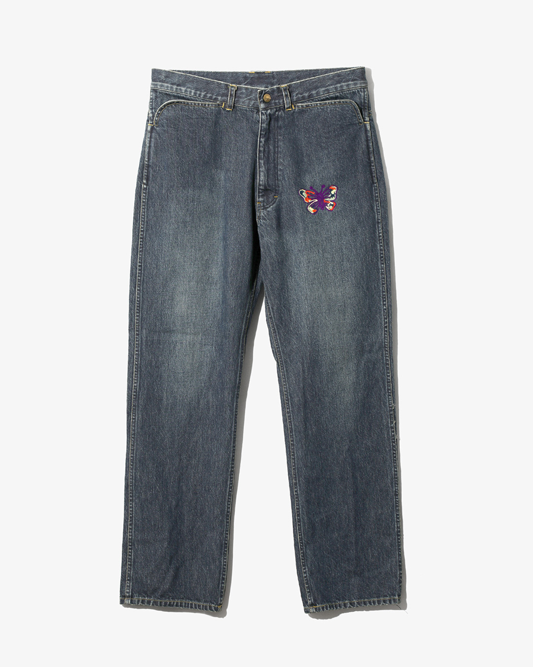 PAPILLON EMB. STRAIGHT JEAN - 12OZ DENIM ¥31,900