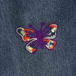 PAPILLON EMB. STRAIGHT JEAN - 12OZ DENIM ¥31,900