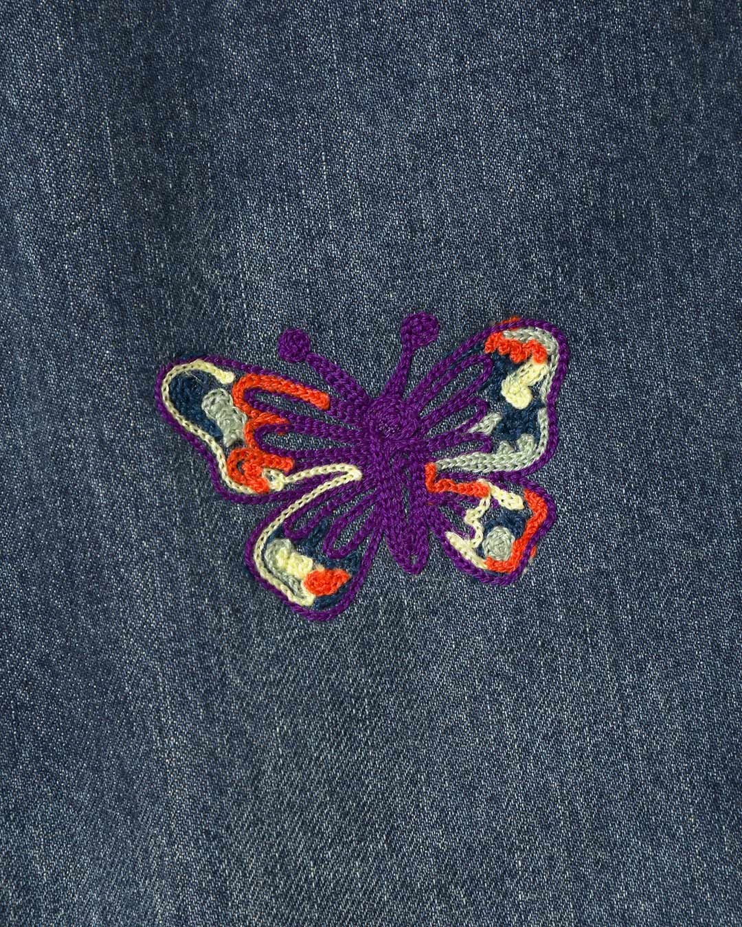 PAPILLON EMB. BOOT-CUT JEAN - 12OZ DENIM ¥31,900