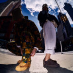 〈EG〉x〈KARHU〉アーストーンを基調に異素材を組み合わせたベルクロシューズ