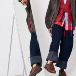 〈EG〉x〈Saucony〉U字ベルクロにレザーとナイロンメッシュを組みわせたコラボシューズ