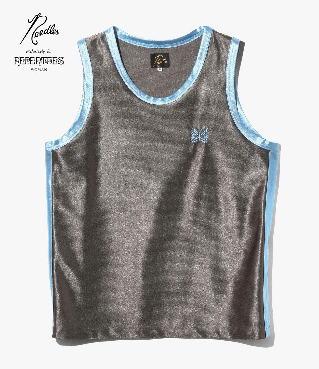 NEEDLES PAPILLON EMB. SIDE LINE TANK TOP