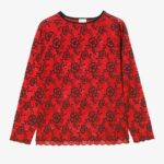 Crew Neck Tee - Flower Lace ¥25,300
