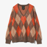 Mohair V Neck Sweater - Argyle ¥49,500