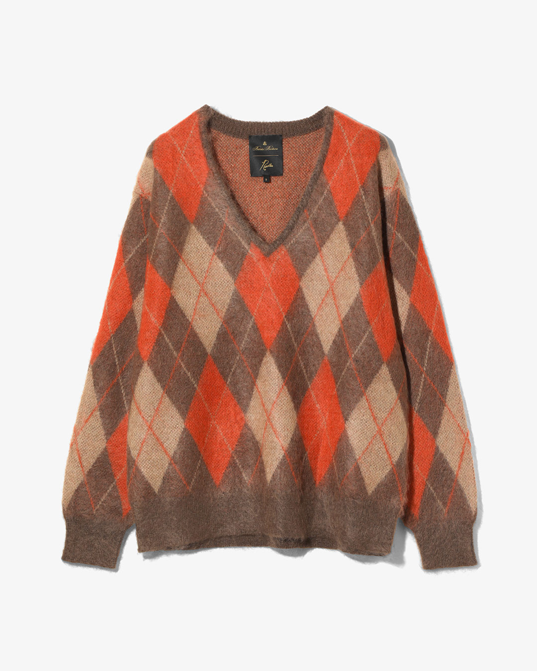 Mohair V Neck Sweater - Argyle ¥49,500