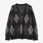 Mohair V Neck Sweater - Argyle ¥49,500
