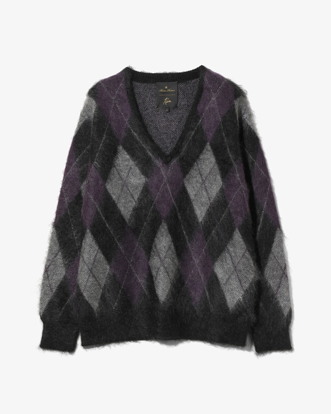 Mohair V Neck Sweater - Argyle ¥49,500