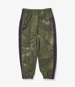 ZIPPED TRACK PANT - POLY SMOOTH / UNEVEN DYE PRINT ¥27,500