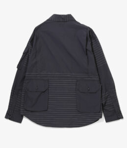 Explorer Shirt Jacket - Navy/Grey Nyco Horizontal Stripe ＊近日入荷予定
