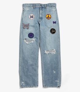 NEEDLES ASSORTED PATCHES STRAIGHT JEAN