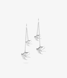 RHODOLIRION RHODO SWALLOW PIERCED EARRINGS