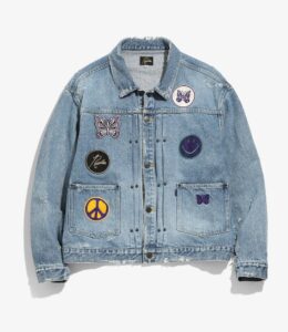NEEDLES ASSORTED PATCHES JEAN JACKET