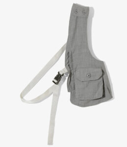 Shoulder Vest - Grey Shark Skin Wool ¥24,200